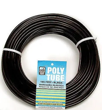 Dial Mfg Black Poly Water Supply Tubing – 100′ x 1/4″ OD (20-Roll Pack)