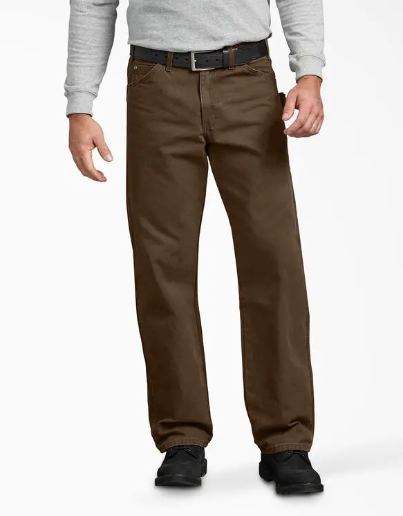 Dickies Relaxed-Fit Straight-Leg Carpenter Duck Jeans – Timber Brown (DU336)