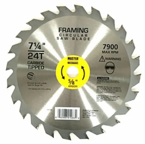 Disston Master Mechanic 7-1/4″ Framing Saw Blade – 24-Tooth All-Purpose Circular Blade (Pack of 20)