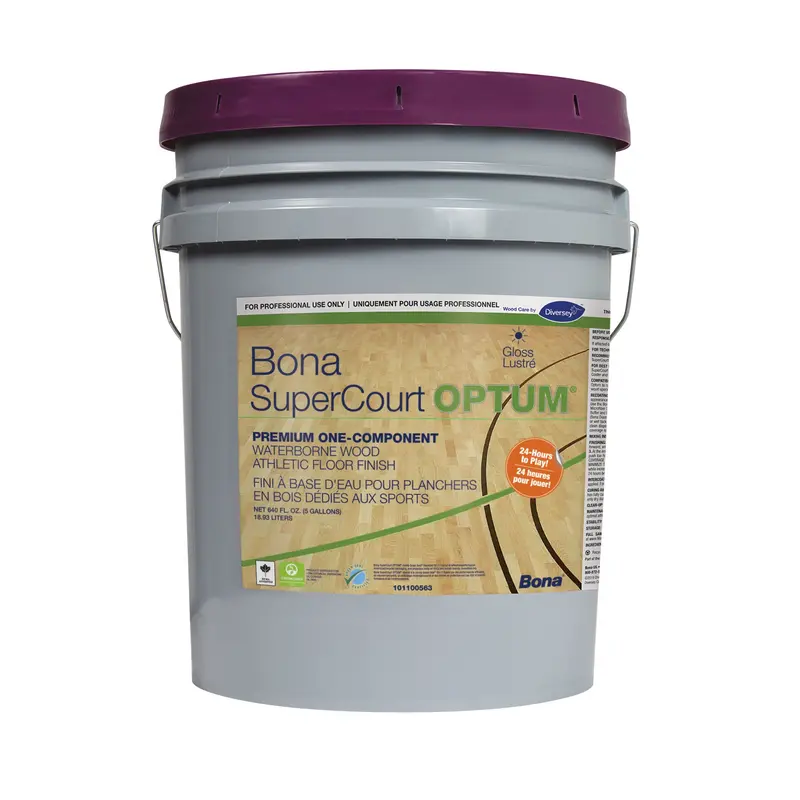Diversey Bona SuperCourt Optum Hardwood Floor Finish – 5-Gallon Pail (101100563)