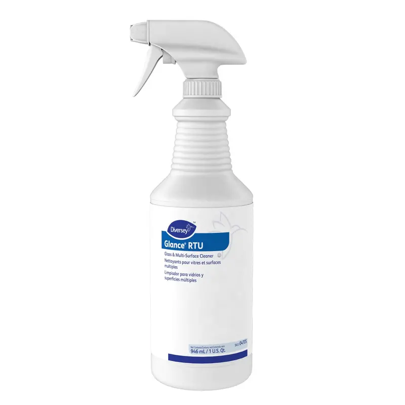 Diversey Glance Glass & Multi-Surface Cleaner – 32 oz Spray Bottle – 04705