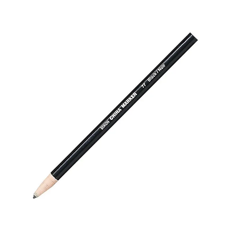 Dixon China Markers, Black, Pack of 12 (00077)