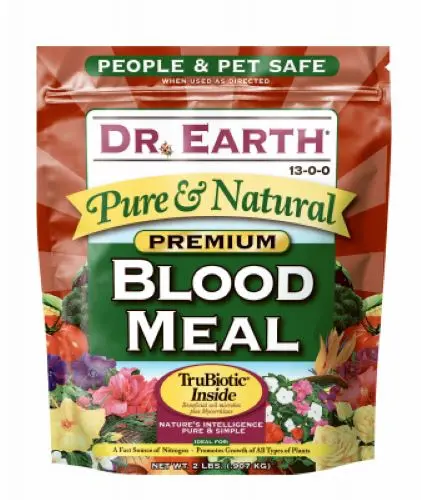 Dr. Earth 716 – 2 lb Bag of 13-0-0 Organic Blood Meal Nitrogen Boost for Plants