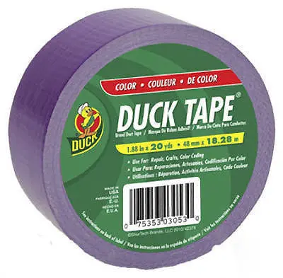 Duck Brand All-Purpose Purple Duct Tape, 1.88″ × 60′ – 6 Rolls