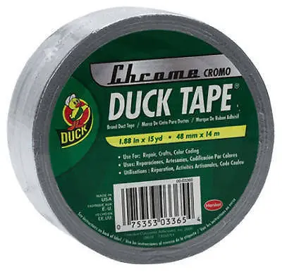 Duck Brand Chrome Finish Duct Tape, 1.88″ × 45′ – 6 Rolls