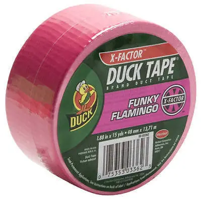 Duck Brand Flamingo Pink Duct Tape – 1.88″ × 45′, 12-Roll Bundle