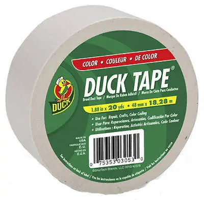 Duck Brand White All-Purpose Duct Tape – 1.88″ × 20 Yards, 12-Roll Bundle