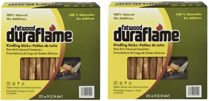 Duraflame Natural Fire Starter Kindling Sticks – 5 lb Box (100% Wood), Pack of 2