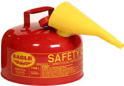 Eagle Mfg UI-20-FS 2-Gallon Type I Safety Gas Can with F-15 Funnel Assembly