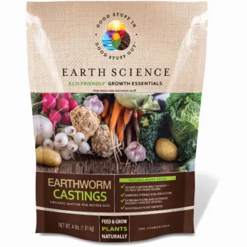 Earth Science 12130-6 – 4 lb Bag of Concentrated Earthworm Castings Compost