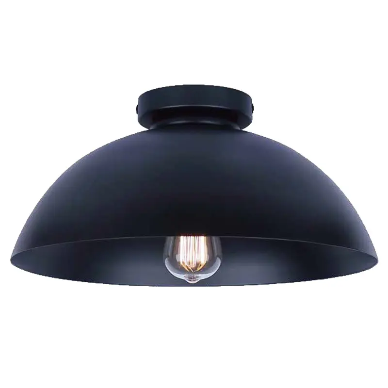 EDDIE Semi-Flush Ceiling Light – Matte Black Modern Mount, Canarm ISF2192B01BK
