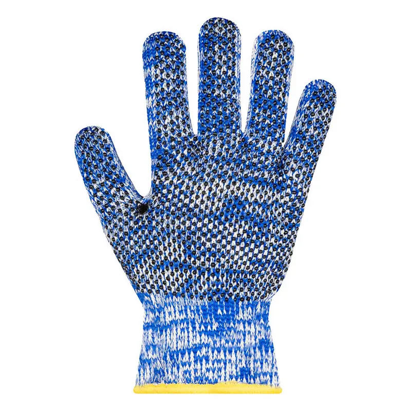 Emerald CX Cut-Resistant Gloves – Dual-Coated (PVC Dots + Nitrile) Blend of Cotton, Polyester & Stainless Steel, SNW/CP2D