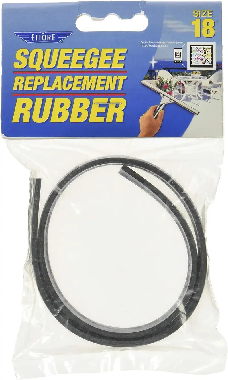 Ettore 18 in Squeegee Rubber Blades – Replacement for Brass or Stainless Frames, 6-Pack