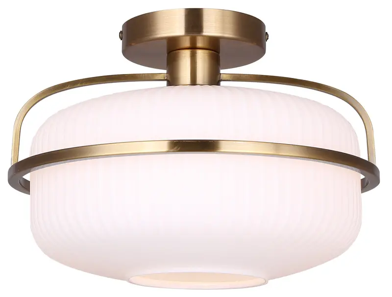 EVE Gold Semi-Flush Ceiling Light – Elegant Metallic Finish, Canarm ISF2190B01GD