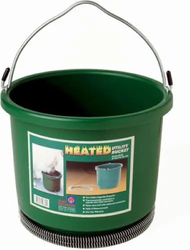 Farm Innovators HB-60 Heated Plastic Bucket – 9-Quart, 60W with Thermostat