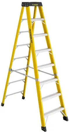 Featherlite 6400 Fiberglass Step Ladder – 8 ft Extra Heavy-Duty Support Ladder