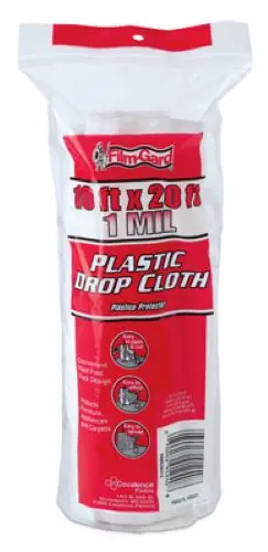 Film Gard 10′ x 20′ Medium-Duty Drop Cloth – 1 Mil Blue Plastic Protective Sheet