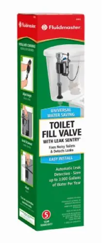 Fluidmaster 400LSRP4 Leak-Sentry Toilet Fill Valve with Auto-Shutoff