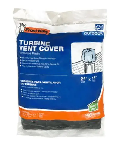 Frost King Turbine Vent Cover – 22″ x 15″ Standard Size for Roof Vents