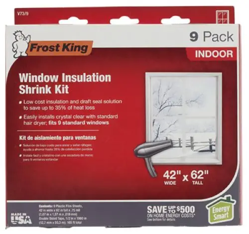 Frost King V73/9H 42″ x 62″ Multi-Panel Window Insulation Kit – Individual Unit