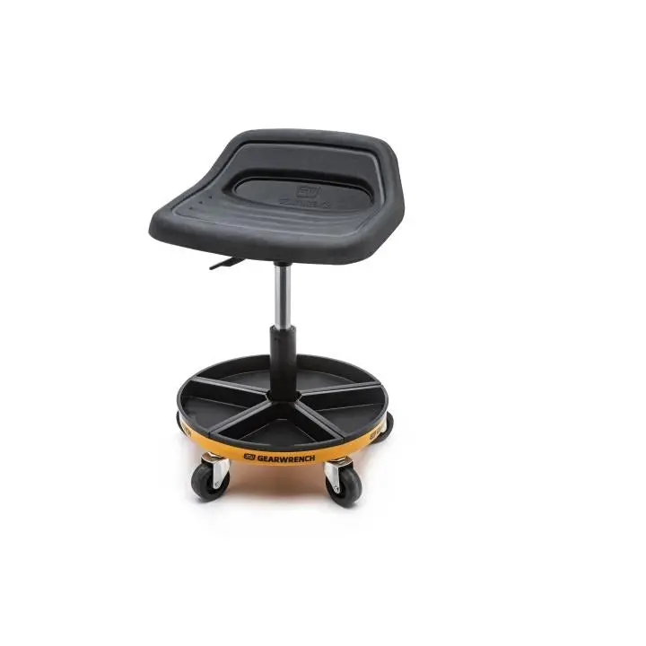Gearwrench Adjustable Swivel Mechanics Seat – Height-Adjustable (18″–22″), Reinforced Steel Frame (86994)