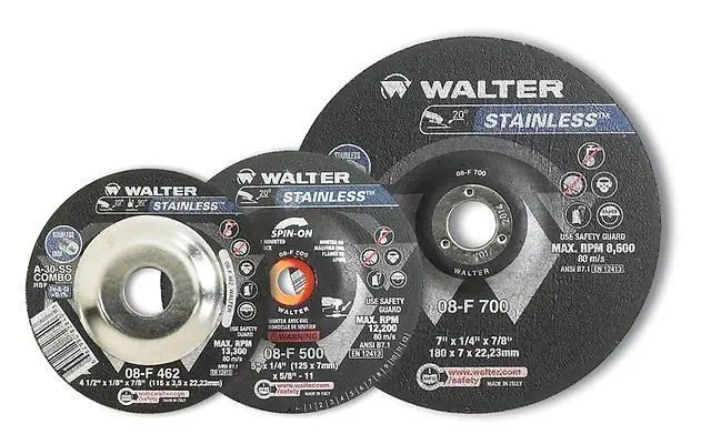 General-Purpose Stainless Grinding Wheel – Walter STAINLESS™ Type 27, Model 08F