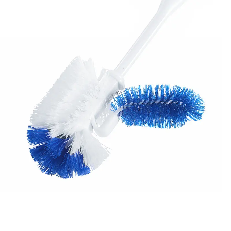 Globe 16-Inch Deluxe Toilet Brush & Caddy with Dual-Cleaner Head – Model 2088