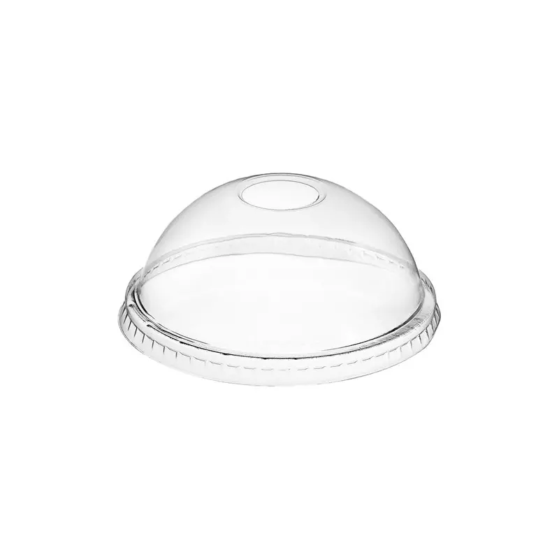 Globe Clear PLA Dome Lids with Sip Hole – Designed for Cold Cups, Case of 1000 (Models 6117/6121)
