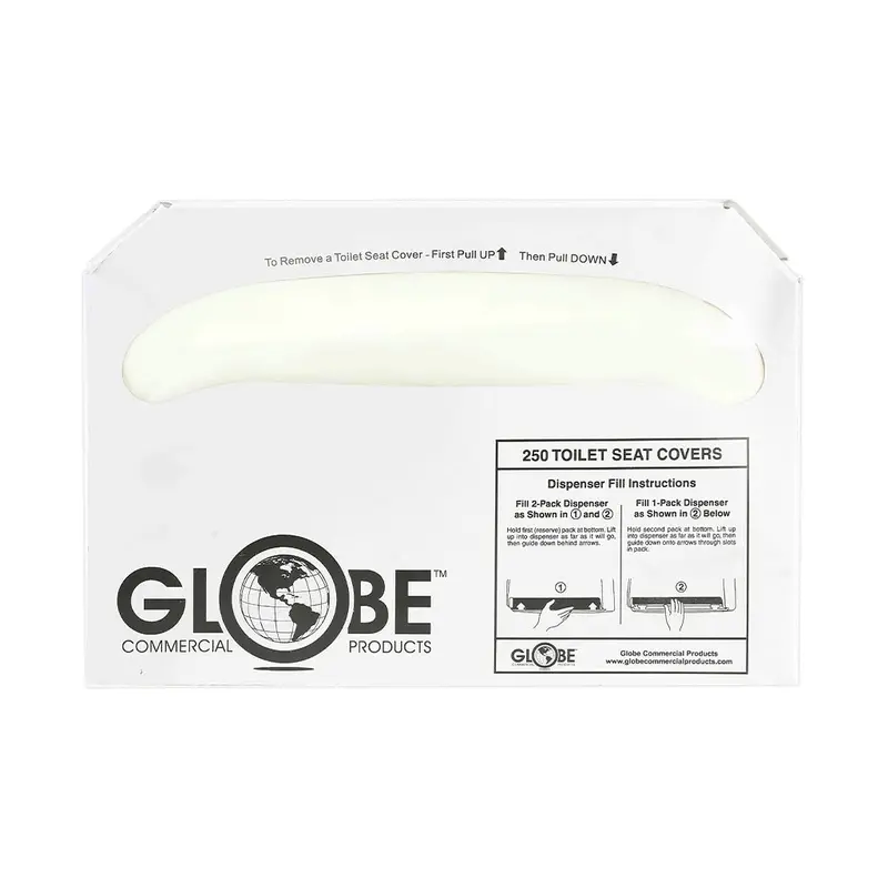 Globe Half-Fold Toilet Seat Covers – Disposable Sanitary Covers, Model 4610 (DS-5000)