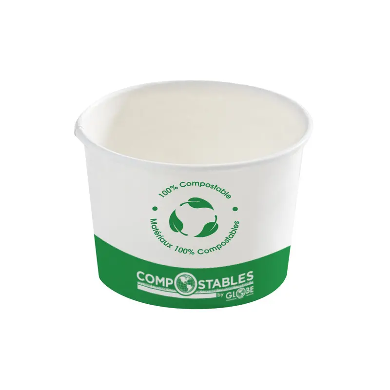 Globe PLA-Lined Paper Food Containers – Sustainable Packaging, Range of Capacities