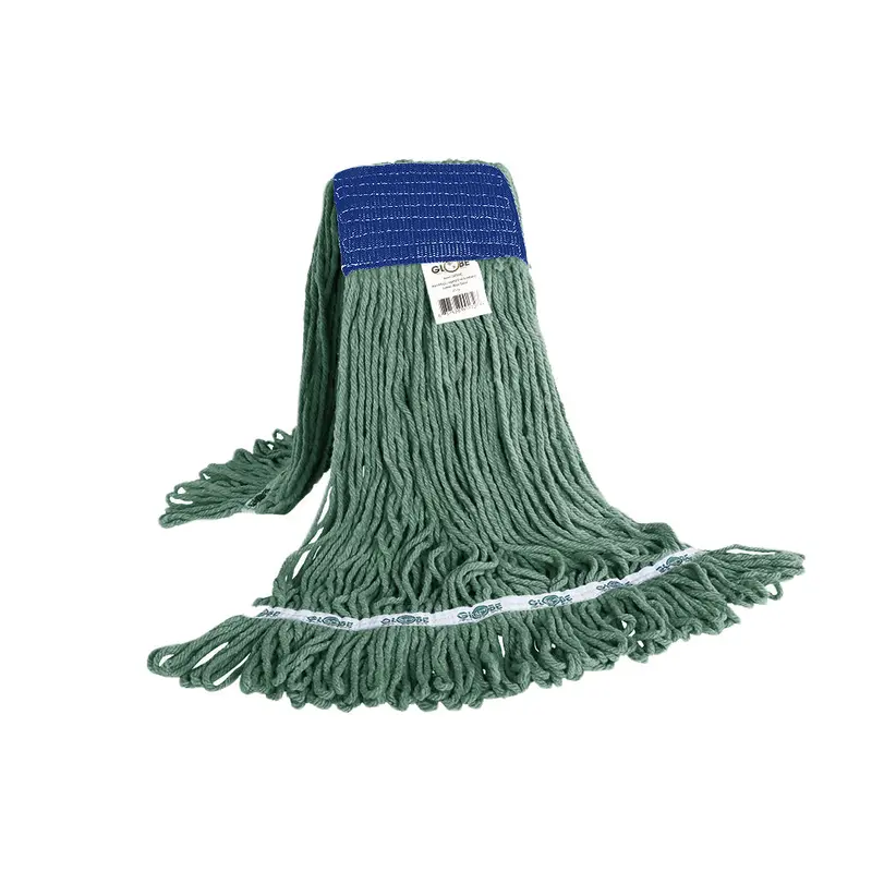 Globe Syn-Pro® 5-Inch Wide Green Looped-End Synthetic Wet Mop – Multiple Sizes