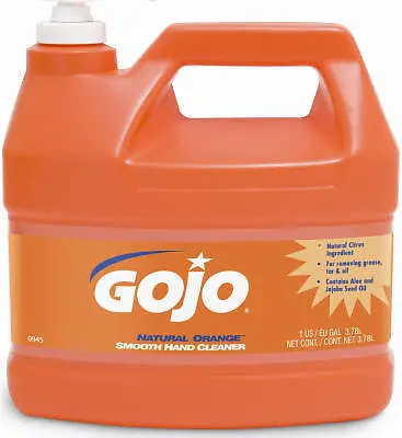 GOJO 0945-04 Non-Pumice Orange Hand Cleaner — 4-Unit Case of 1-Gallon Bottles
