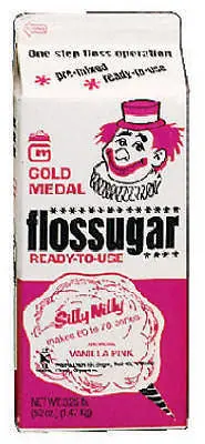 Gold Medal 3202 Pink Vanilla Cotton Candy Floss Sugar – 3.2 lb Bags, 6-Count