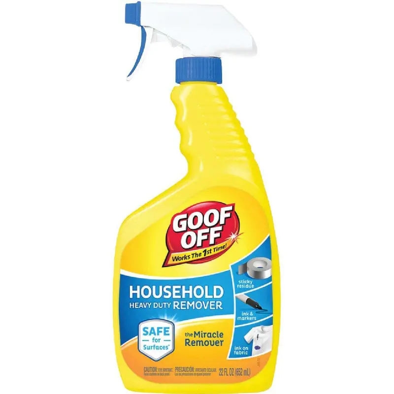 Goof Off Mess & Stain Remover – 22 oz Ready-to-Use Spray for Tough Residues (FG659WM)