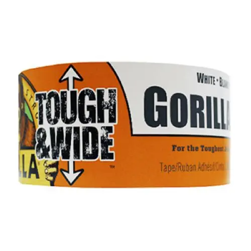 Gorilla Tough & Wide White Tape – 2.88 in x 25 yd Roll (Pack of 3)