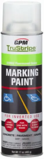 GPM TruStripe INVMRK-13 Glow Green Fluorescent Inverted Marking Paint – 17 oz Can (Case of 12)