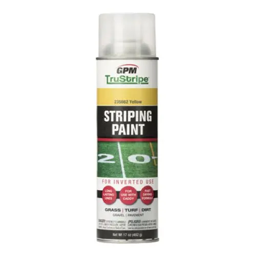 GPM TruStripe Yellow Inverted Striping Paint – 17 oz Can (Case of 24)