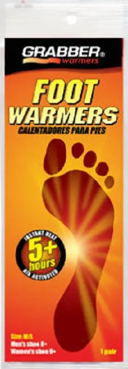 Grabber FWMLES Foot Warmer Insoles — 2-Pack, Medium/Large Fit (12 Pairs)