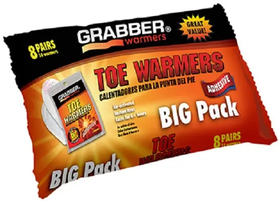 Grabber Instant Toe Warmers — TWES8, 8-Pair Heat-Activated Disposable Warmers (Pack of 8)