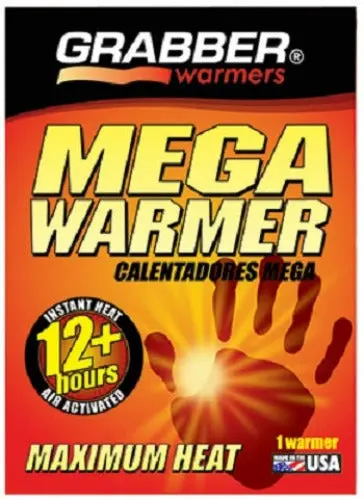 Grabber MWES Mega Max Heat Warmers — Fast-Activating, All-Day Warmth (Pack of 90)