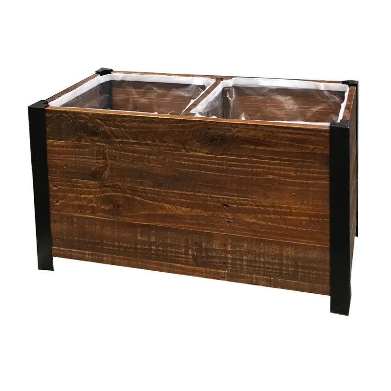 Grapevine Urban Garden Recycled Wood & Metal Planter – Model 12022LU MO