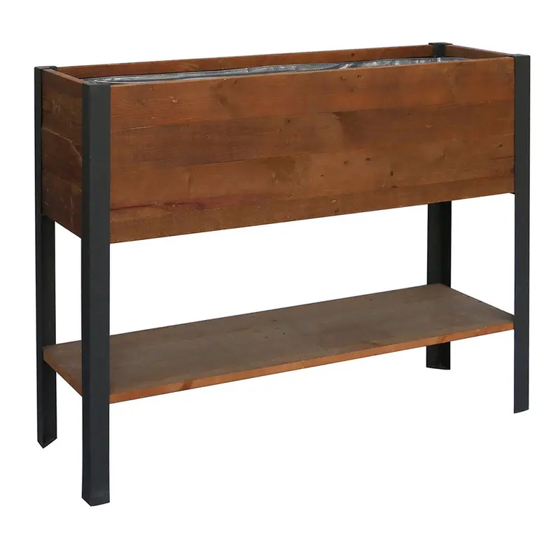 Grapevine Urban Garden Recycled Wood & Metal Raised Planter – Model 13032LU MO