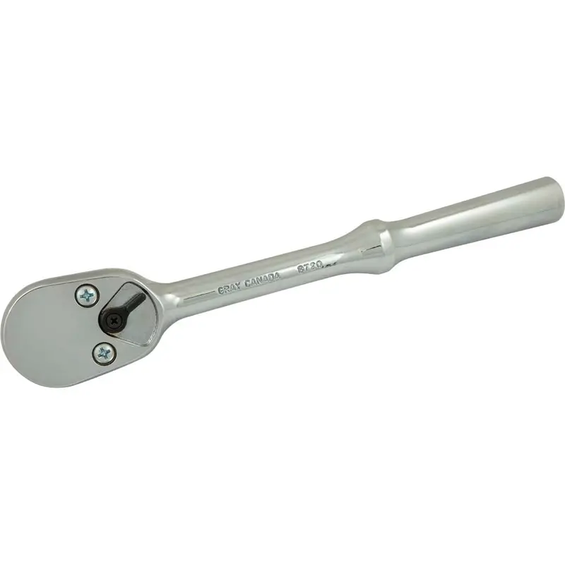 Gray Tools 1/2″ Drive 40-Tooth Ratchet – Chrome-Finished, Ultra-Smooth Reversible Action (8740)