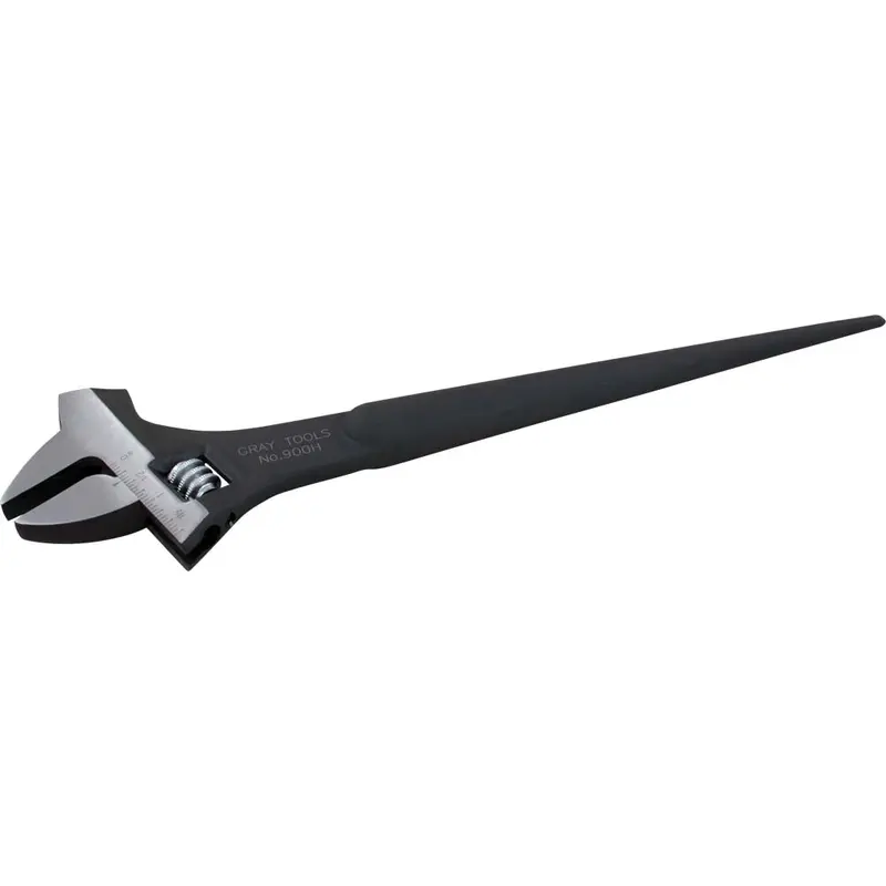 Gray Tools 15-Inch Adjustable Structural Wrench – Integrated Side Hammer for Riveting, Model 900H