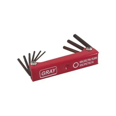 Gray Tools 9-Piece Imperial Ball-End Hex Key Set – Ergonomic Design (Model 69959)