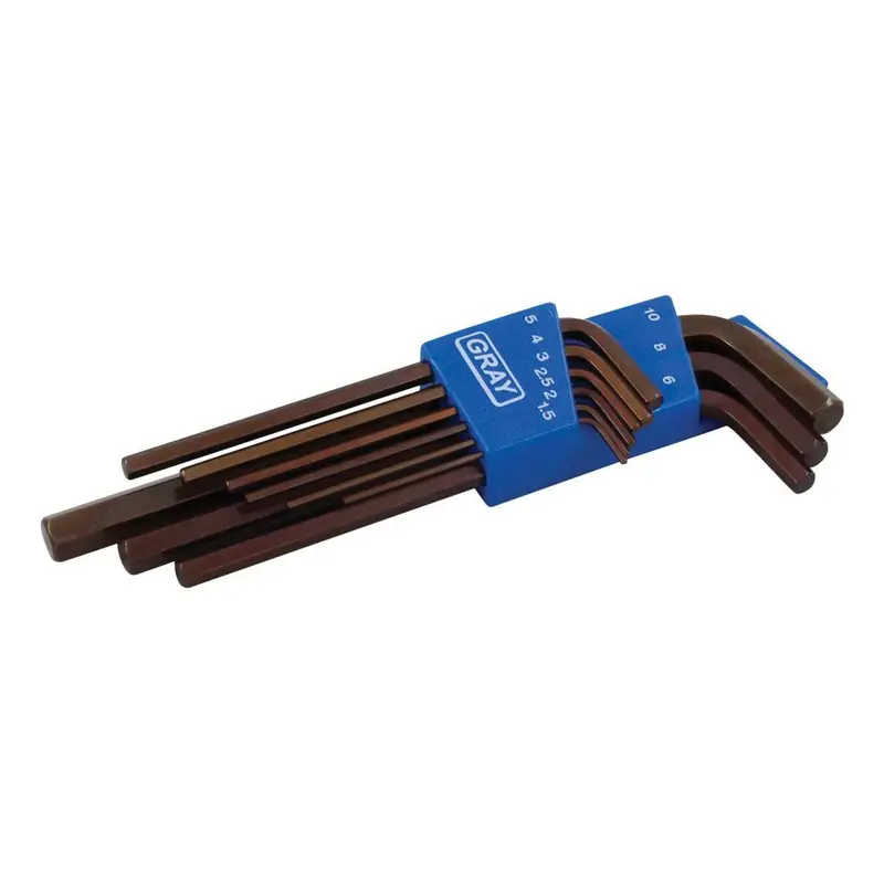 Gray Tools 9-Piece Metric Hex Key Set – 1.5 mm to 10 mm