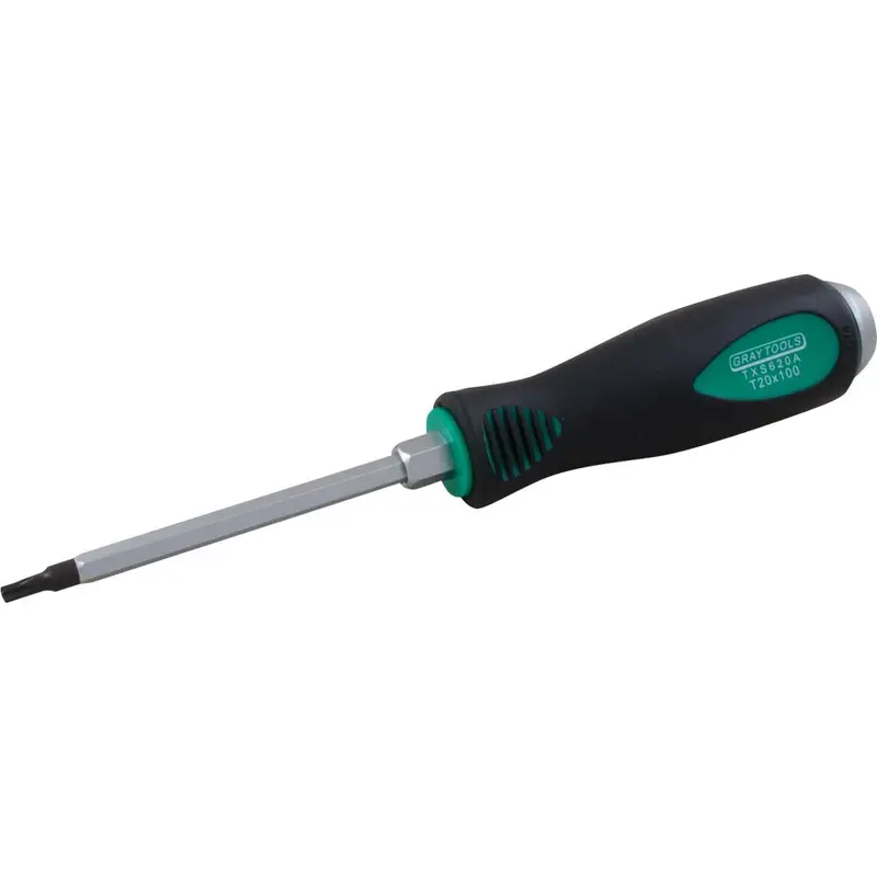 Gray Tools Heavy-Duty Torx Screwdrivers – Hex Shank with Comfort Grip, Assorted Sizes