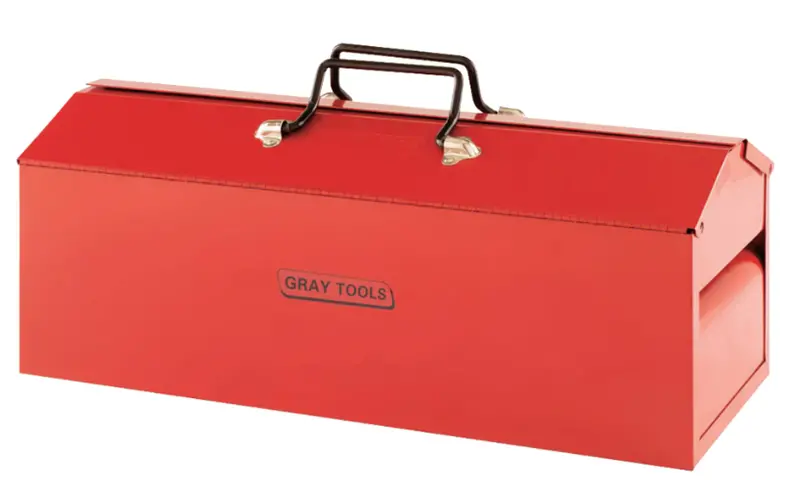 Gray Tools Red Single-Drawer Portable Tool Box – 21″ x 8.5″ x 8.25″, Lightweight Design (9119)
