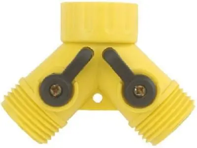 Green Thumb 917GT Poly ‘Y’-Style 2-Way Garden Hose Shut-Off Valve (30-Pack)
