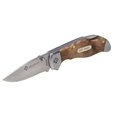 Greenlee Drop Point Pocket Knife with Wood Handle – Classic Design, Model 0652-24